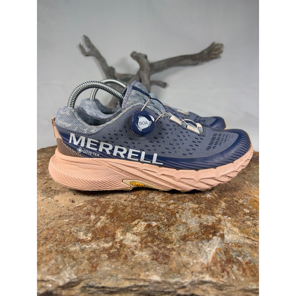 Merrell Agility Peak 5 BOA GORE-TEX Womens Trail Running Shoes Blue J068360 8.5